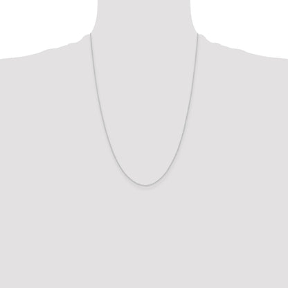 14k White Gold .4 mm Carded Cable Rope Chain