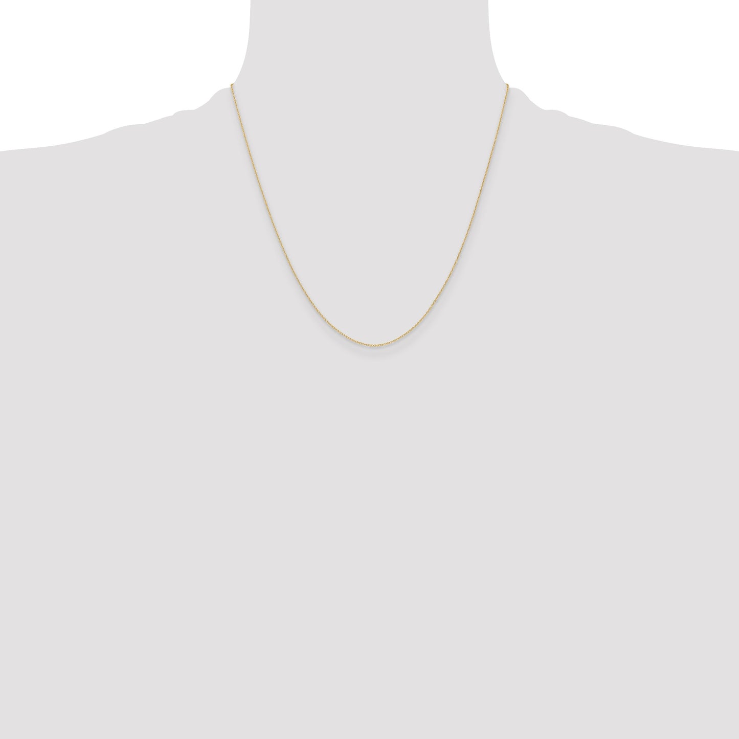 14k .4 mm Carded Cable Rope Chain