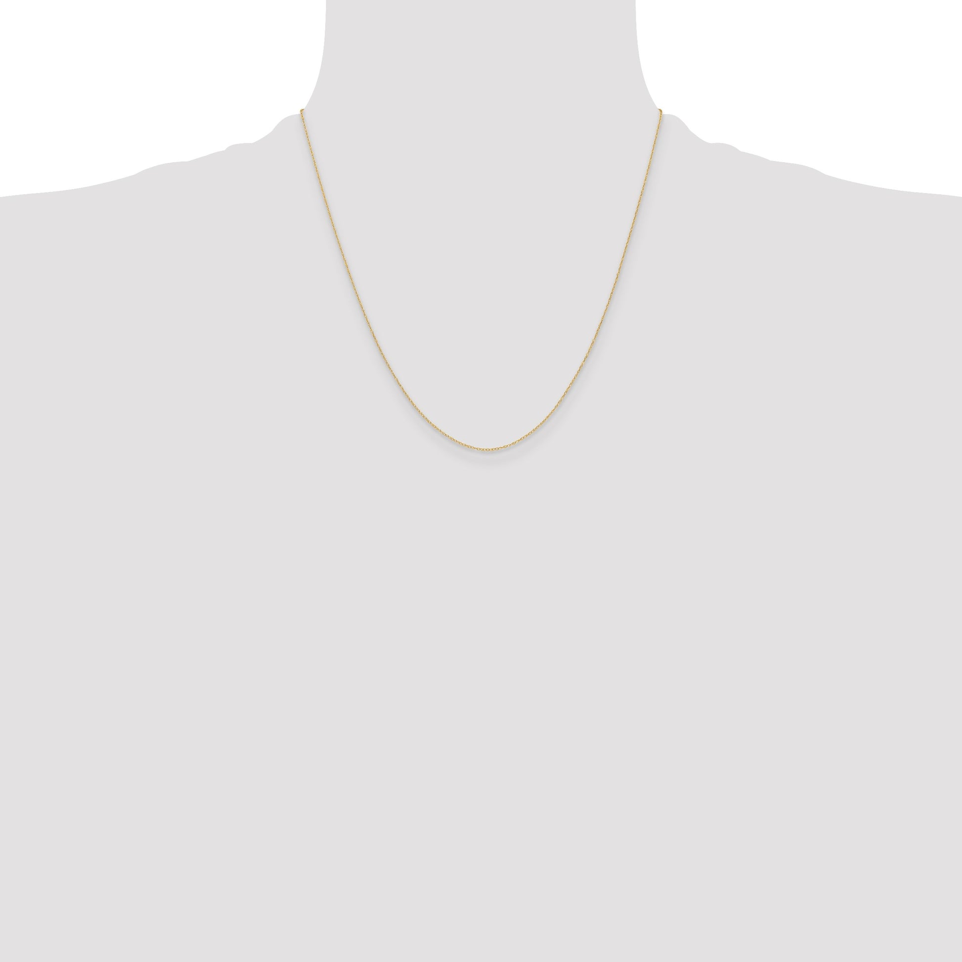 14k .4 mm Carded Cable Rope Chain