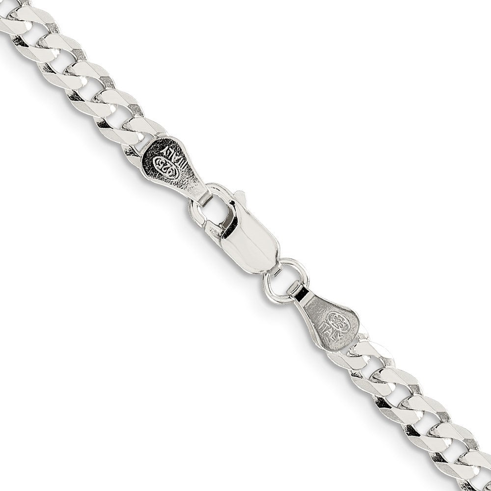 Sterling Silver 4.7mm Flat Curb Chain Necklace