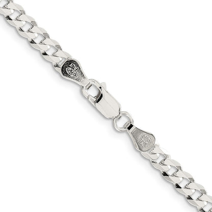 Sterling Silver 4.7mm Flat Curb Chain Necklace