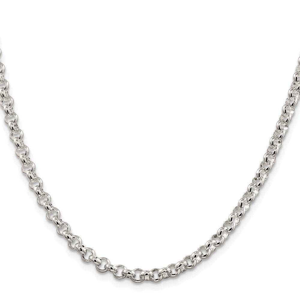 Sterling Silver Rhodium-plated 4.6mm Rolo Chain Necklace