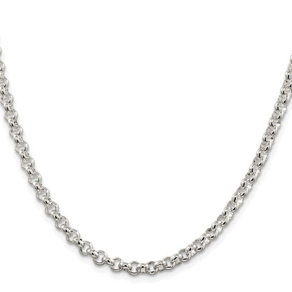 Sterling Silver Rhodium-plated 4.6mm Rolo Chain Necklace