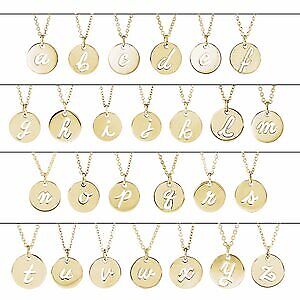 14k Yellow Gold Script Initial W Pendant Necklace 16-18"