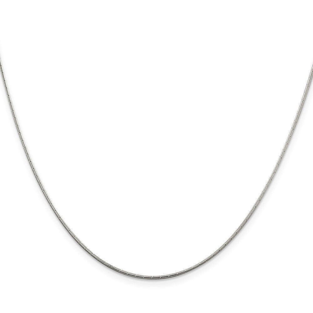 Sterling Silver 1.2mm Patterned Diamond-cut Snake Chain