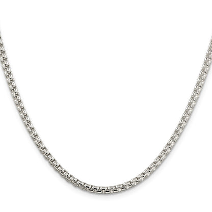 Sterling Silver 3.6mm Round Box Chain