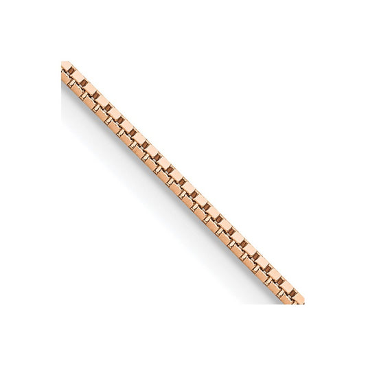 14K Rose Gold 16 inch .95mm Box Link Chain Necklace