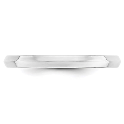 14k White Gold 2.5mm Knife Edge Comfort Fit Wedding Band Ring Size 5