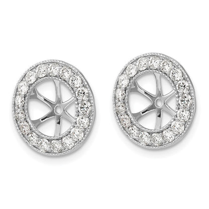 14k White Gold 1-1/6ct Diamond Earring Jackets