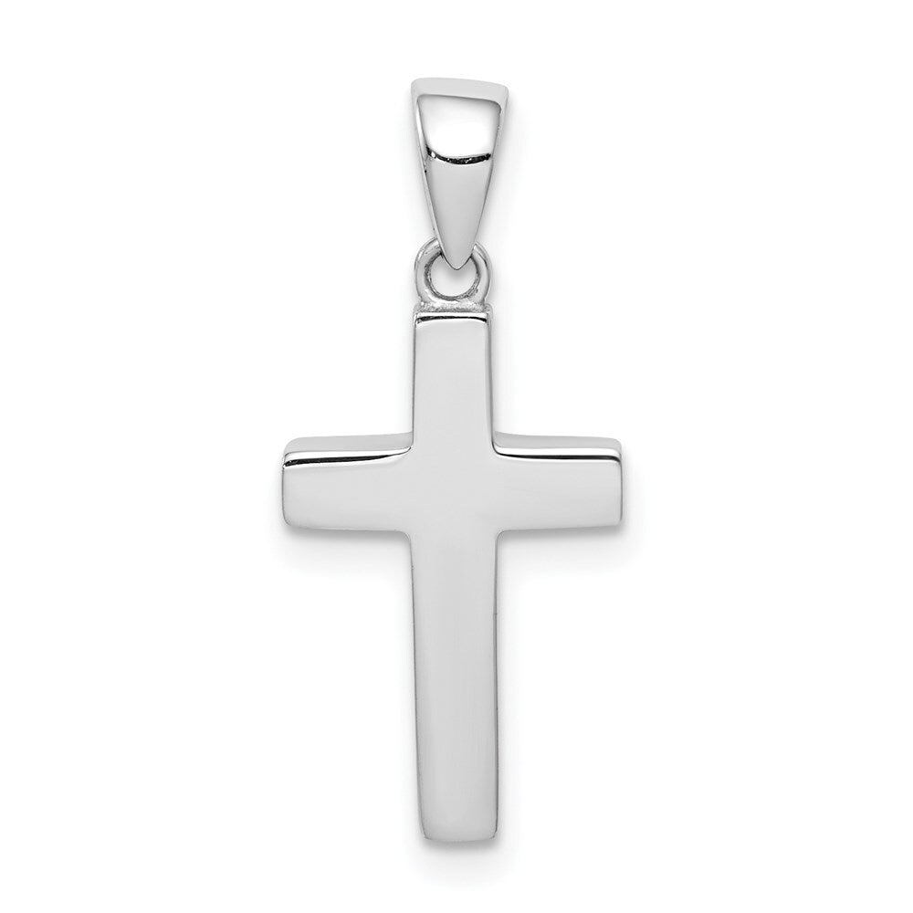 14k White Gold Cross Pendant for Women