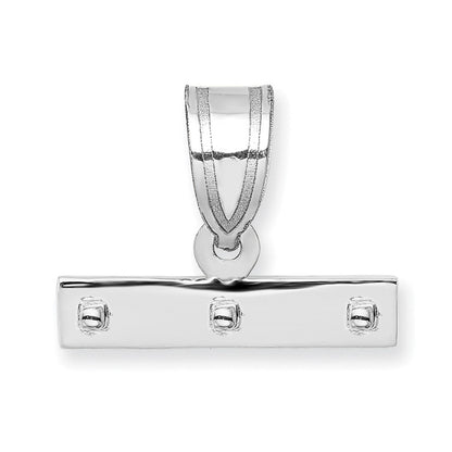 14K White Medium Polished Top Charm