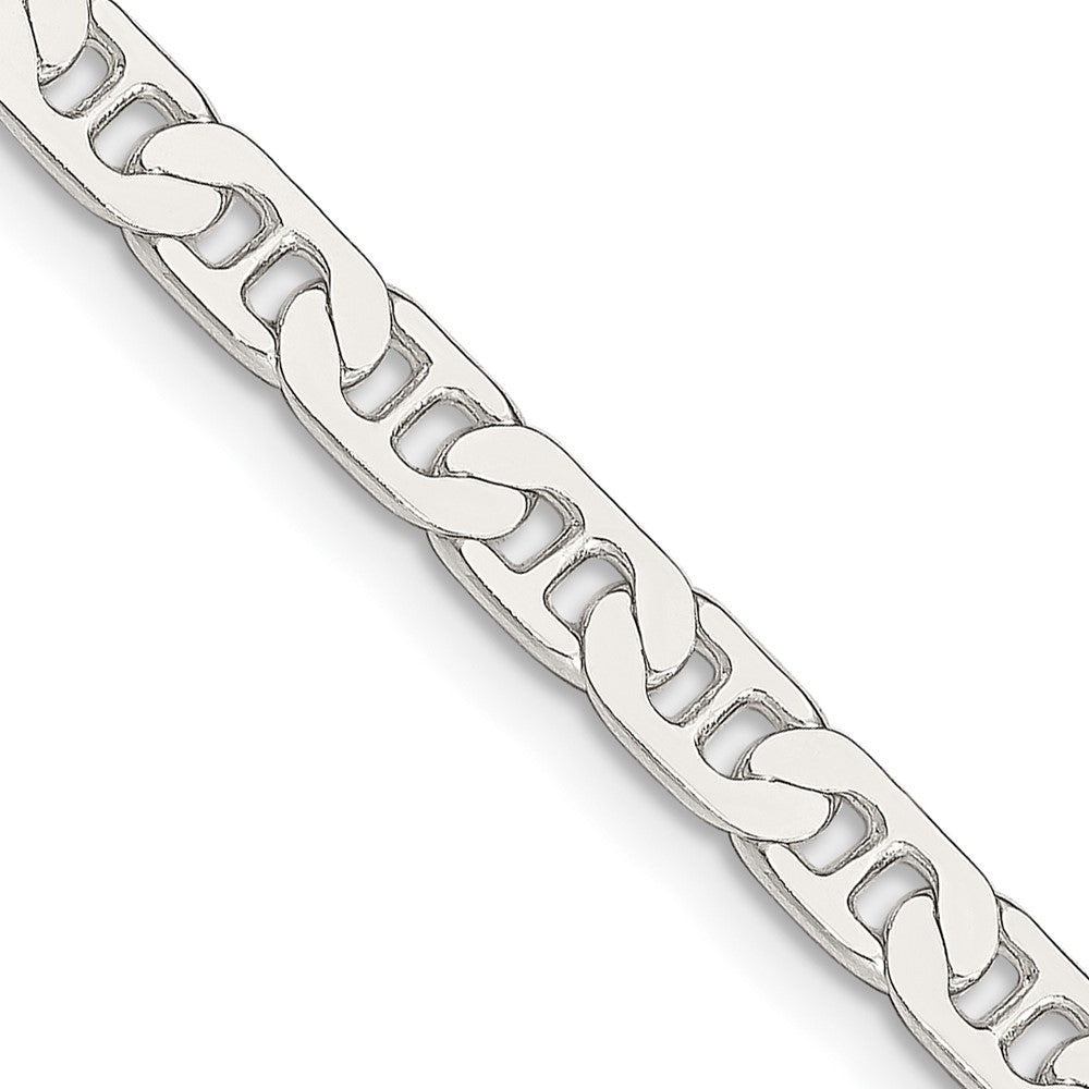Sterling Silver 4.5mm Flat Anchor Chain Necklace