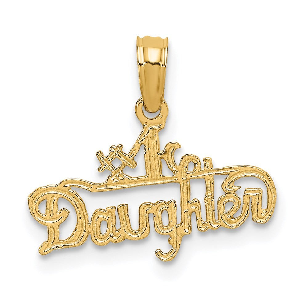 14k Yellow Gold #1 DAUGHTER Charm