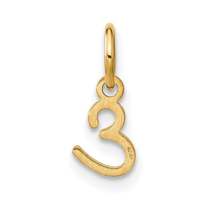 14k Yellow Gold Upper case Letter E Initial Charm Pendant for Women