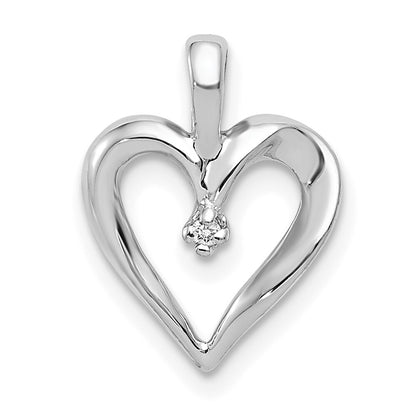 14k White Gold Heart Mtg Pendant for Women