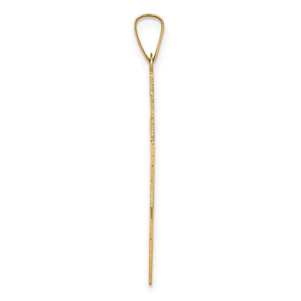 14k Yellow Gold Eastern Orthodox Cross Charm
