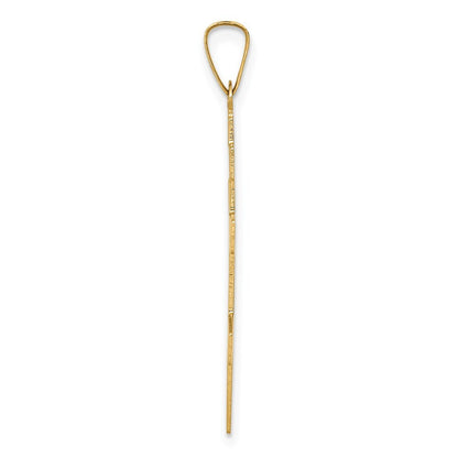 14k Yellow Gold Eastern Orthodox Cross Charm