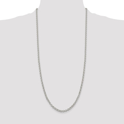 Sterling Silver 4mm Rolo Chain
