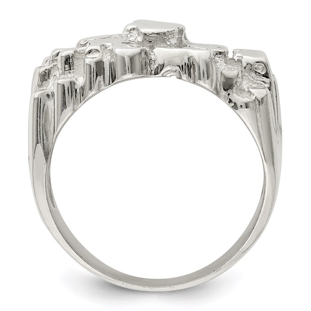 Sterling Silver Men's Nugget Ring Size 11