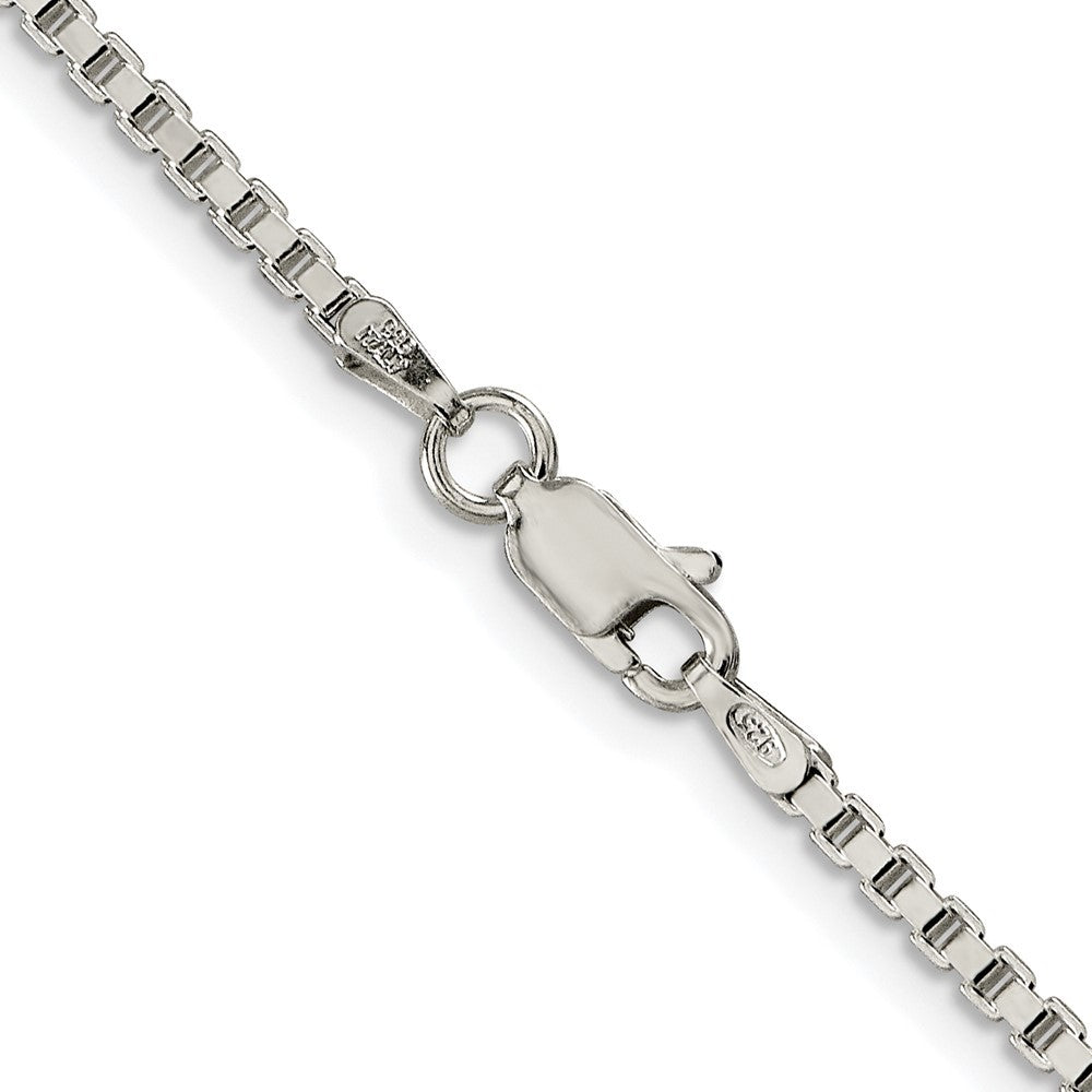 Sterling Silver Rhodium-plated 2mm Box Chain Necklace