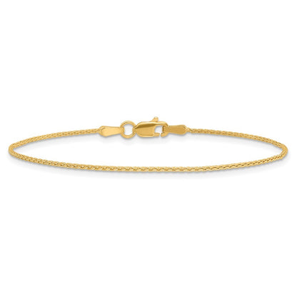 14k Yellow Gold 7 inch 1.2mm Parisian Wheat Bracelet