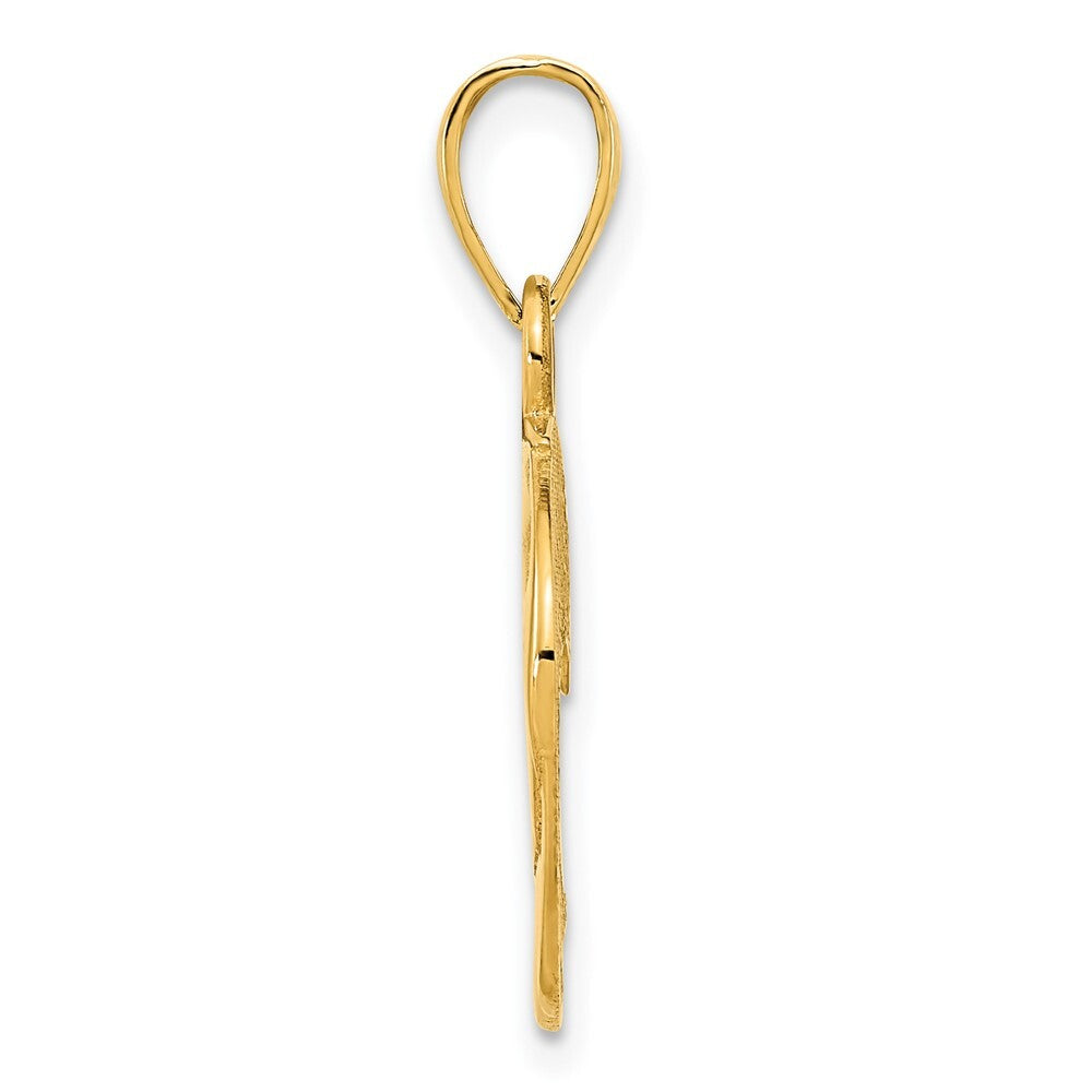 14k Yellow Gold Eagle Pendant for Women