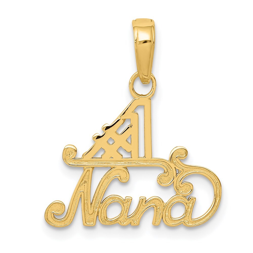 14k Yellow Gold #1 NANA Charm Pendant for Women