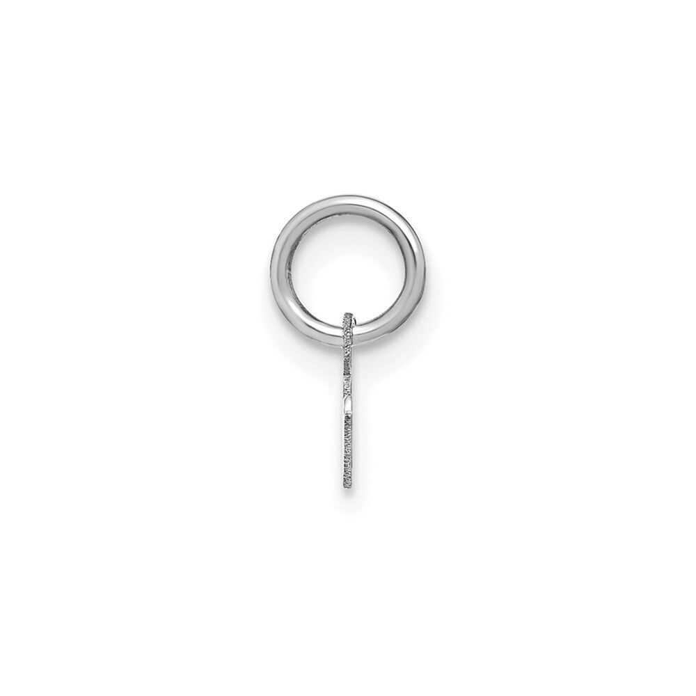 14k White Gold Lower case Letter R Initial Charm Pendant for Women