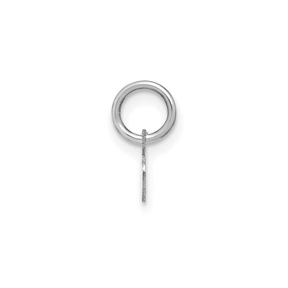 14k White Gold Lower case Letter R Initial Charm Pendant for Women