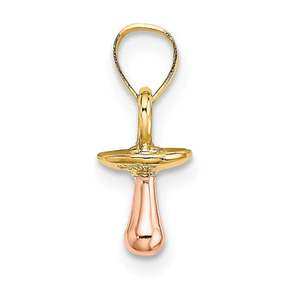 14k Two-Tone 3-D Pacifier Charm