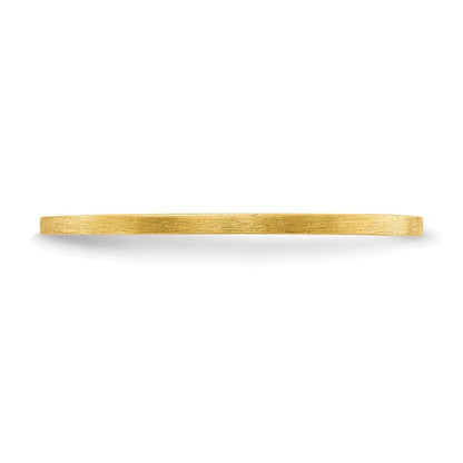 14K Yellow Gold Yellow Gold 1.2mm Flat Satin Stackable Band Size 6