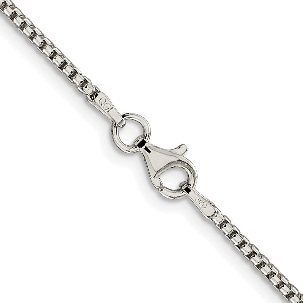 Sterling Silver Rhodium-plated 1.75mm Round Box Chain Necklace