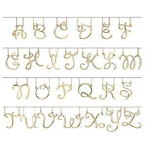 14k Yellow Gold Script Initial G Necklace Center