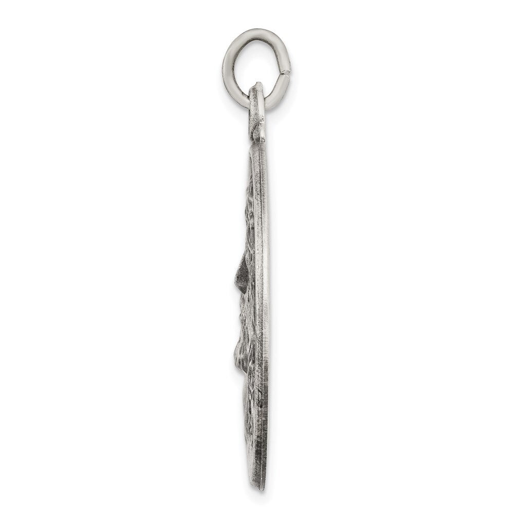 Sterling Silver Antiqued Ecce Homo Medal Pendant Holiday Gift for Women