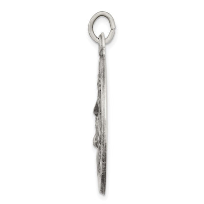 Sterling Silver Antiqued Ecce Homo Medal Pendant Holiday Gift for Women
