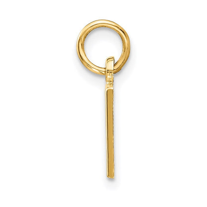 14k Yellow Gold God Bless America Flag Charm Pendant