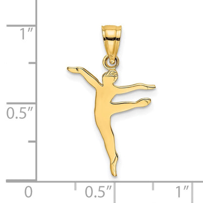 14k Yellow Gold Polished Dancer Charm
