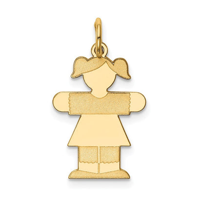 14k Yellow Gold Kid Charm Pendant for Women