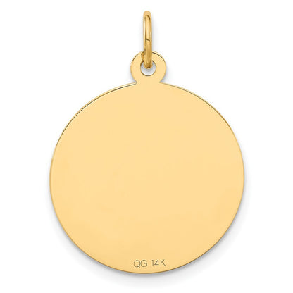 14k Yellow Gold LAS VEGAS Disc Charm