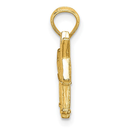 14k Yellow Gold 3-D Textured Democratic Donkey Charm