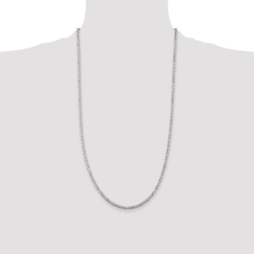 Sterling Silver 2.5mm Byzantine Chain
