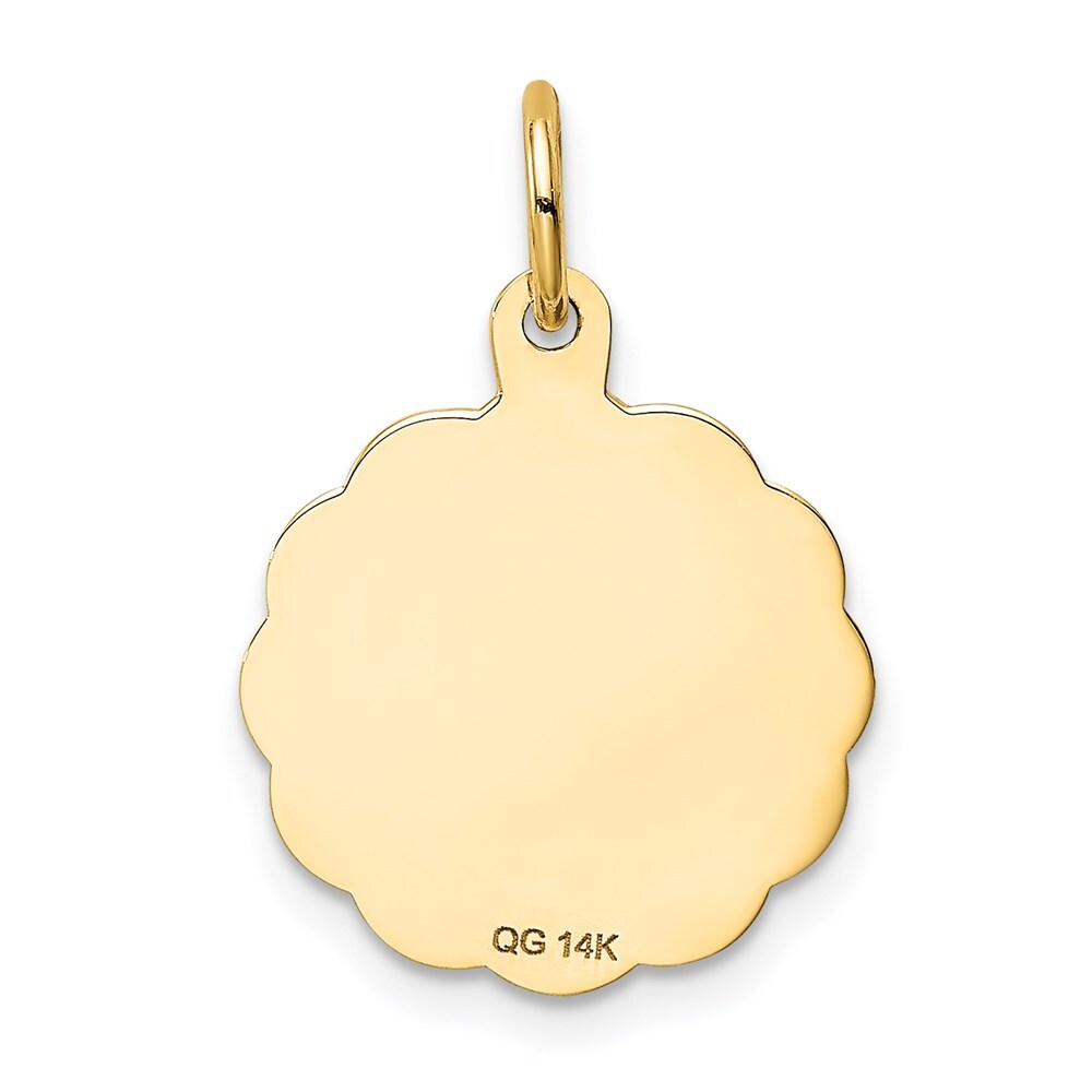 14k Yellow Gold SPECIAL DAUGHTER Charm Pendant for Women