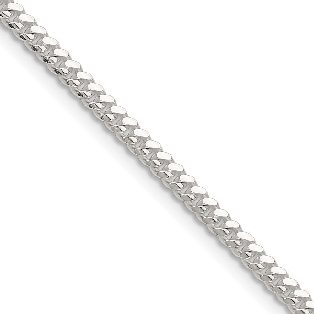 Sterling Silver Polished 2.9mm Domed Curb Chain Necklace