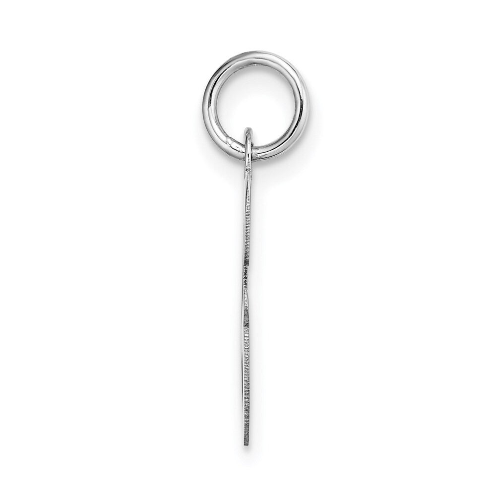 14k White Gold Medium Script Letter G Initial Charm Pendant for Women