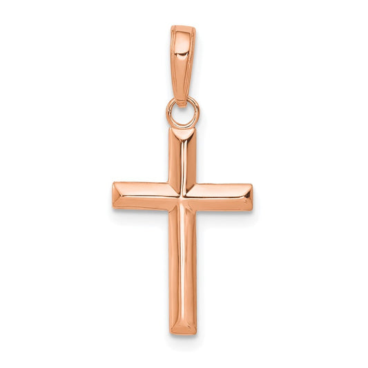 14k Rose Gold Small Cross Pendant for Women