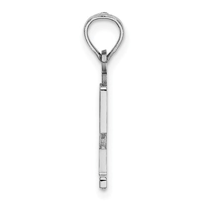 14K White Polished Number 2 Pendant