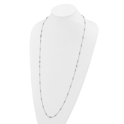 Sterling Silver Polished Beaded Necklace