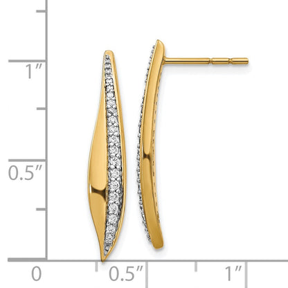 14k Yellow Gold Diamond Drop & Dangle Earrings