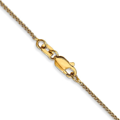 14k Yellow Gold 26 inch 1.05mm Spiga with Lobster Clasp Chain