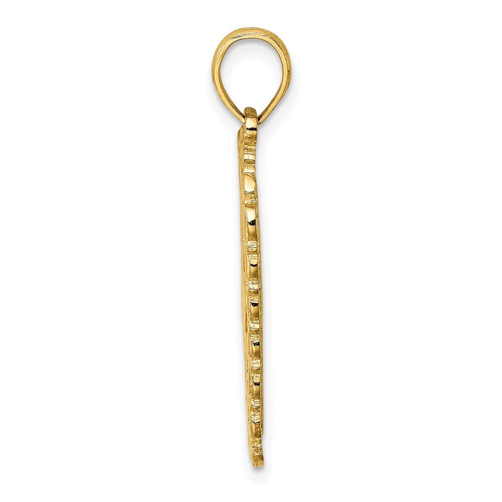14k Yellow Gold Hearts Ace Playing Cards Charm